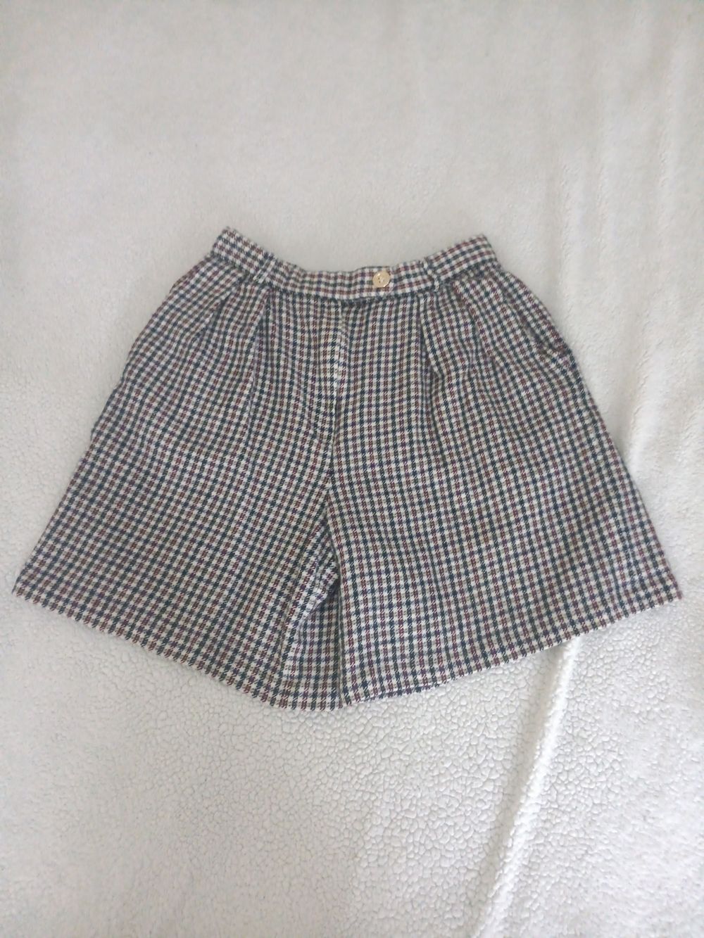 Vintage Evan Picone High Waisted Pleated Houndstooth Shorts Made in USA 12